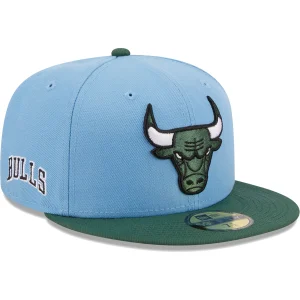 Men's New Era Light Blue/Green Chicago Bulls Two-Tone 59FIFTY Fitted Hat