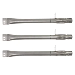 3-Pack BBQ Gas Grill Tube Burner Replacement Parts for Outdoor Gourmet SRGG51103 - Compatible Barbeque Stainless Steel Pipe Burners